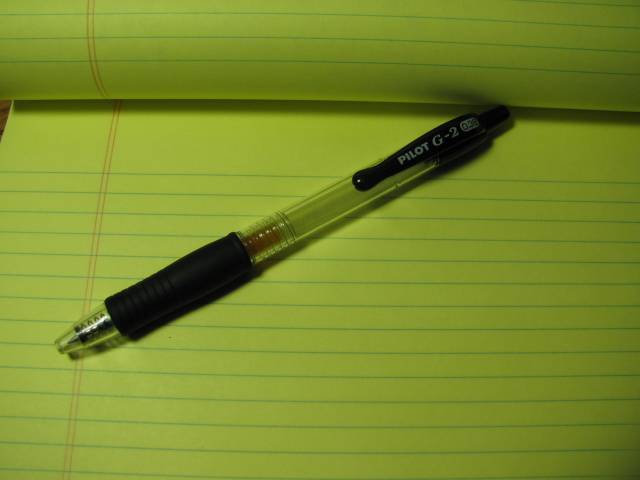 Gel pen + legal pad = bliss!